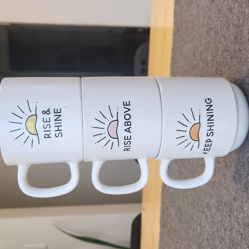 Set of 3 Sheffield Home Rise & Shine Ceramic Cups Mugs